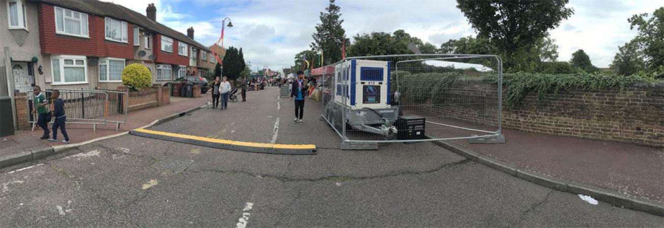 We recently had our team on site in South London to power a large community street festival, which required three of our 65kVA FG Wilson generators. This was a large job that required a lot of cabling and distribution to cover the entire site, but our extensive range of equipment and experienced were more than up to the job. Our team stayed on site throughout the festival